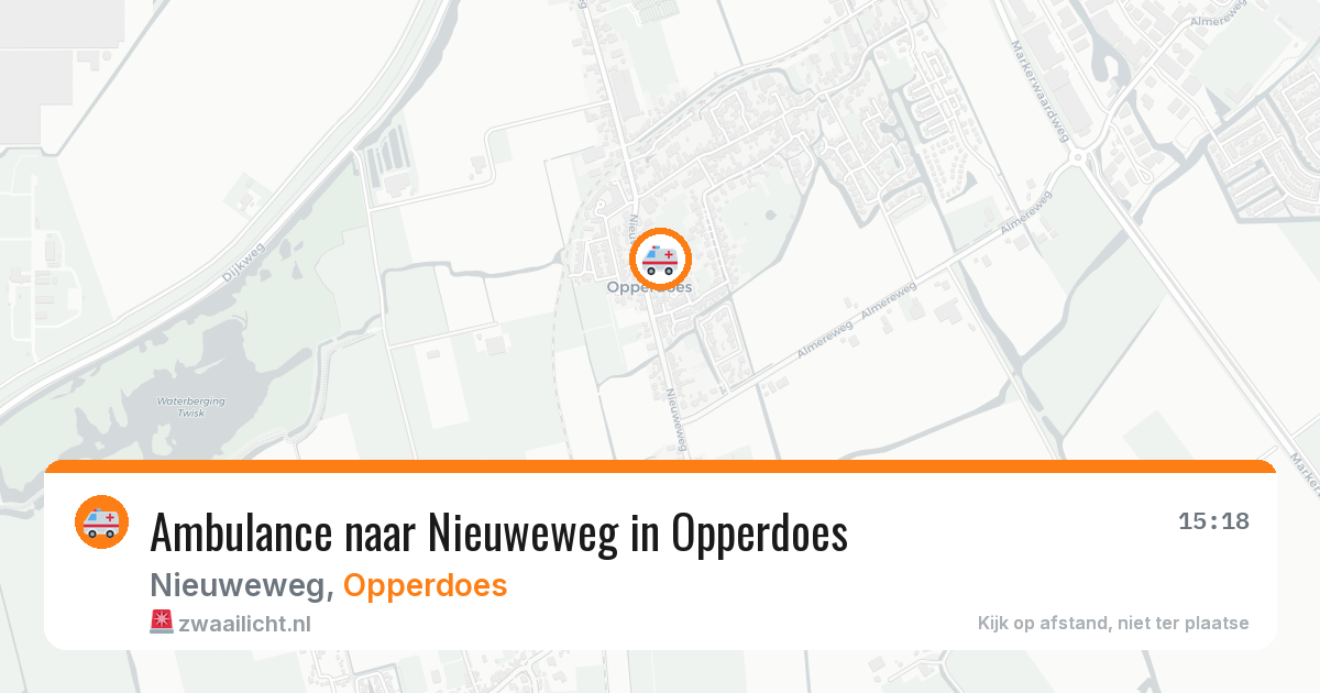 Ambulance naar Nieuweweg in Opperdoes — 5 aug 2026