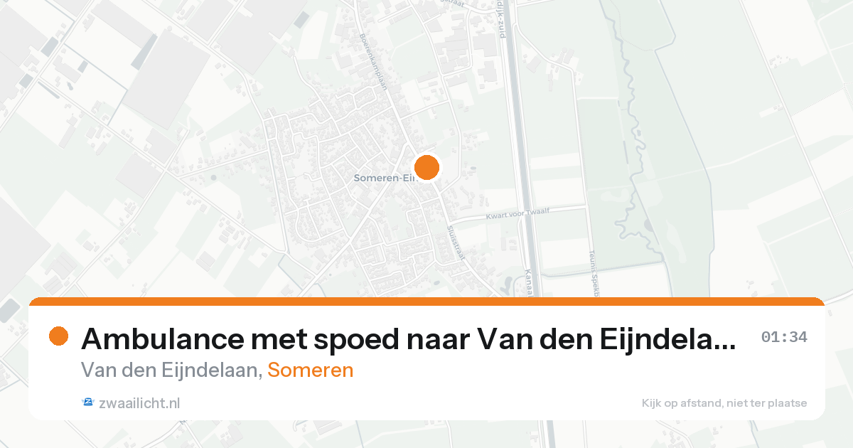 Ambulance met spoed naar Van den Eijndelaan in Someren — 23 aug 2026