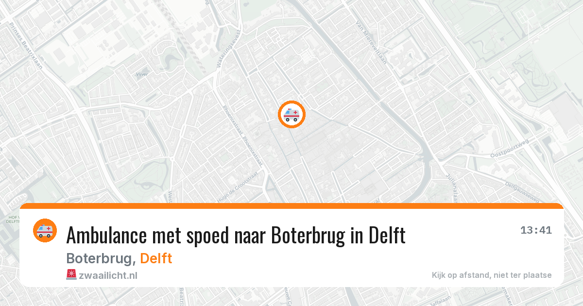 Ambulance met spoed naar Boterbrug in Delft — 22 mei 2026