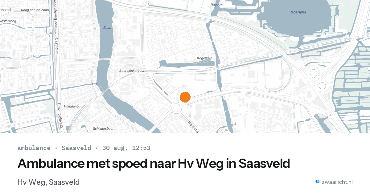 Ambulance met spoed naar Hv Weg in Saasveld — 30 aug 2026