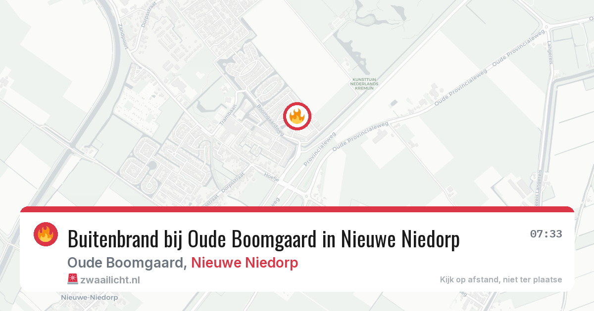Buitenbrand bij Oude Boomgaard in Nieuwe Niedorp — 4 aug 2026