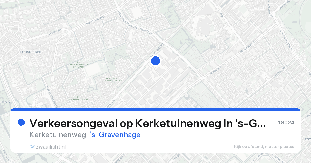 Verkeersongeval op Kerketuinenweg in 's-Gravenhage — 19 aug 2026