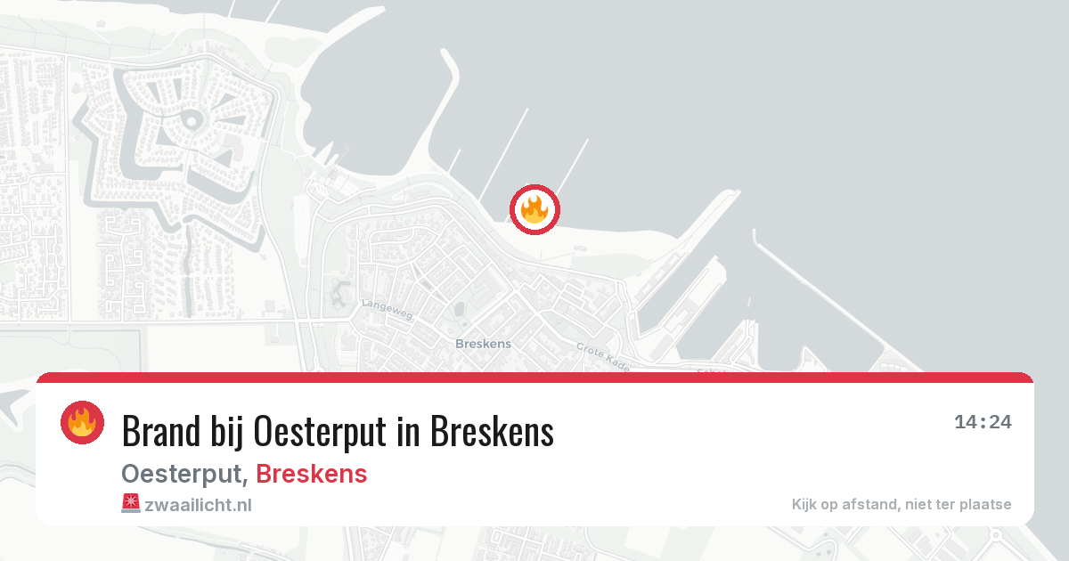 Brand bij Oesterput in Breskens — 20 jun 2026