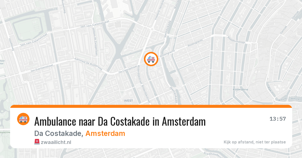 Ambulance naar Da Costakade in Amsterdam — 12 aug 2026