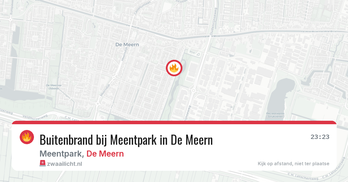 Buitenbrand bij Meentpark in De Meern — 26 jul 2026
