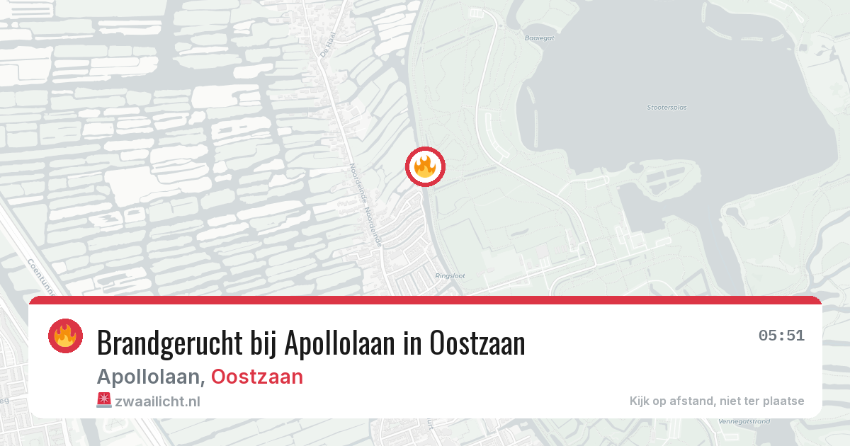 Brandgerucht bij Apollolaan in Oostzaan — 23 mrt 2026
