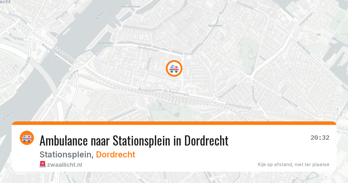 Ambulance naar Stationsplein in Dordrecht — 12 aug 2026