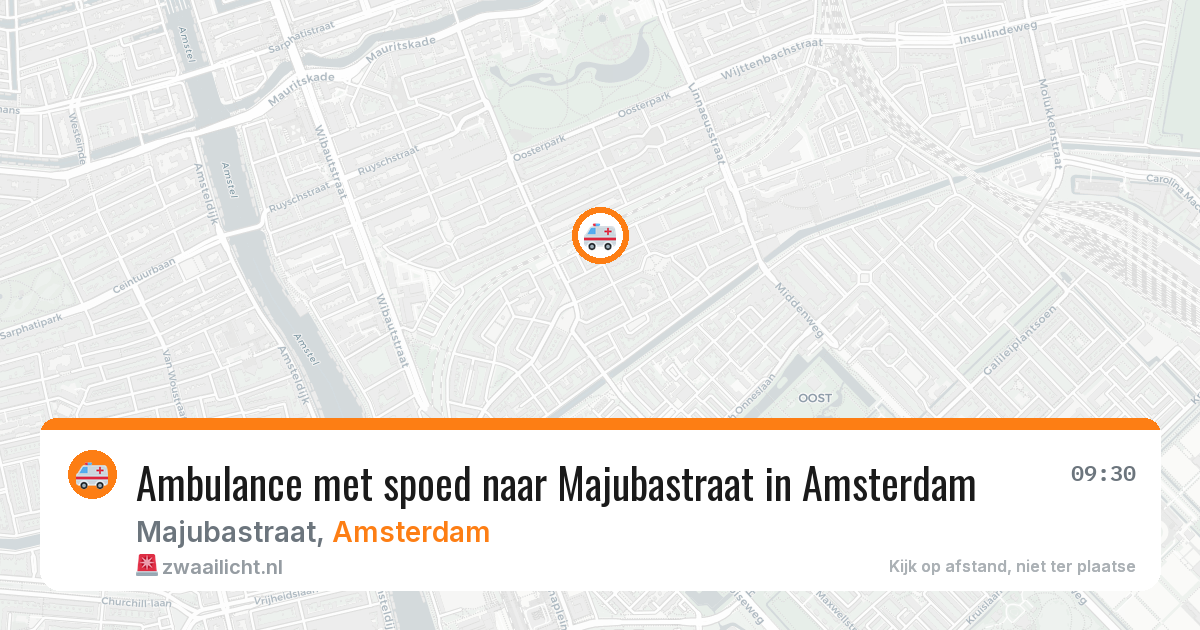 Ambulance met spoed naar Majubastraat in Amsterdam — 17 mei 2026