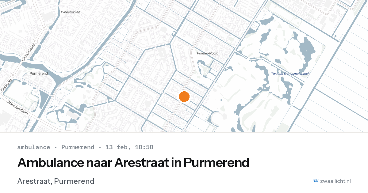 Ambulance naar Arestraat in Purmerend — 13 feb 2026