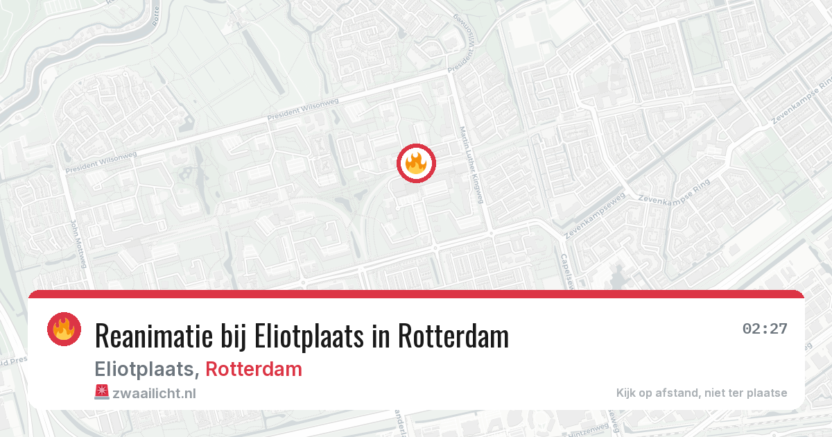 Reanimatie bij Eliotplaats in Rotterdam — 21 mei 2026