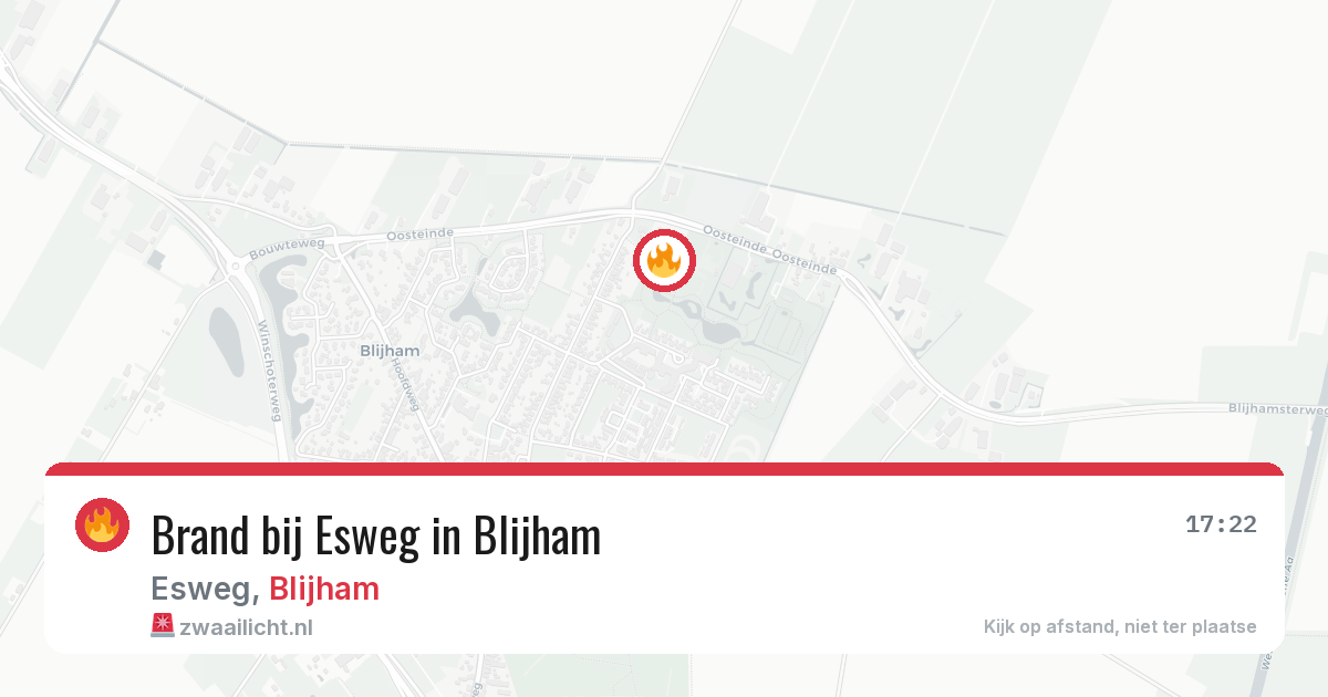 Brand bij Esweg in Blijham — 28 jun 2026