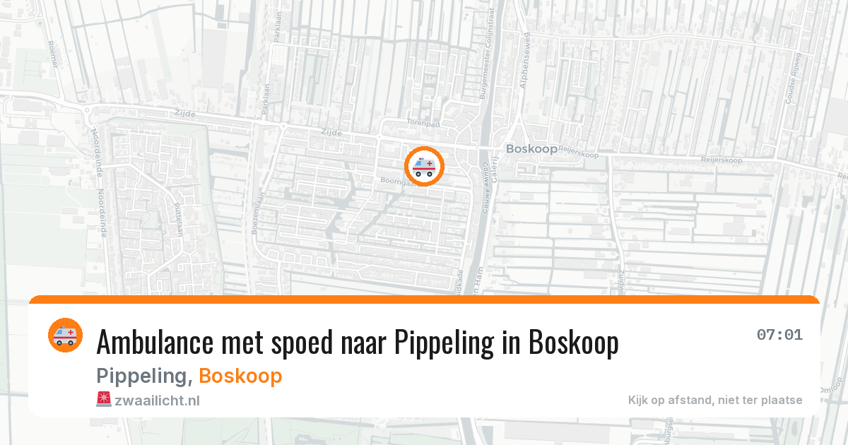 Ambulance met spoed naar Pippeling in Boskoop — 18 jun 2026
