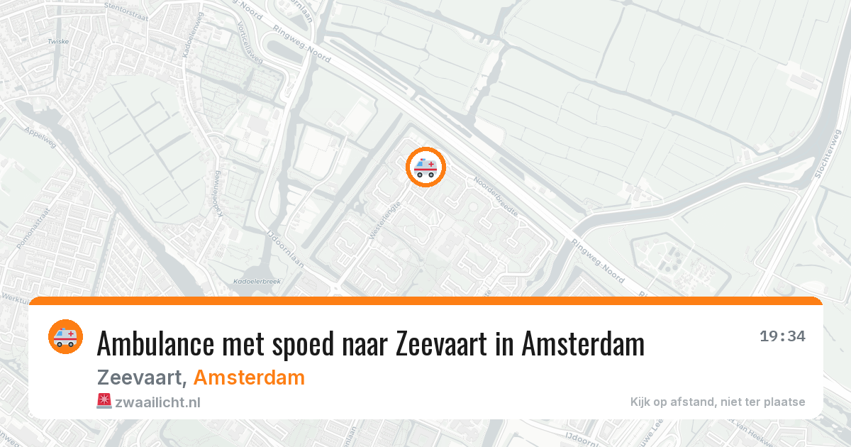 Ambulance met spoed naar Zeevaart in Amsterdam — 7 aug 2026