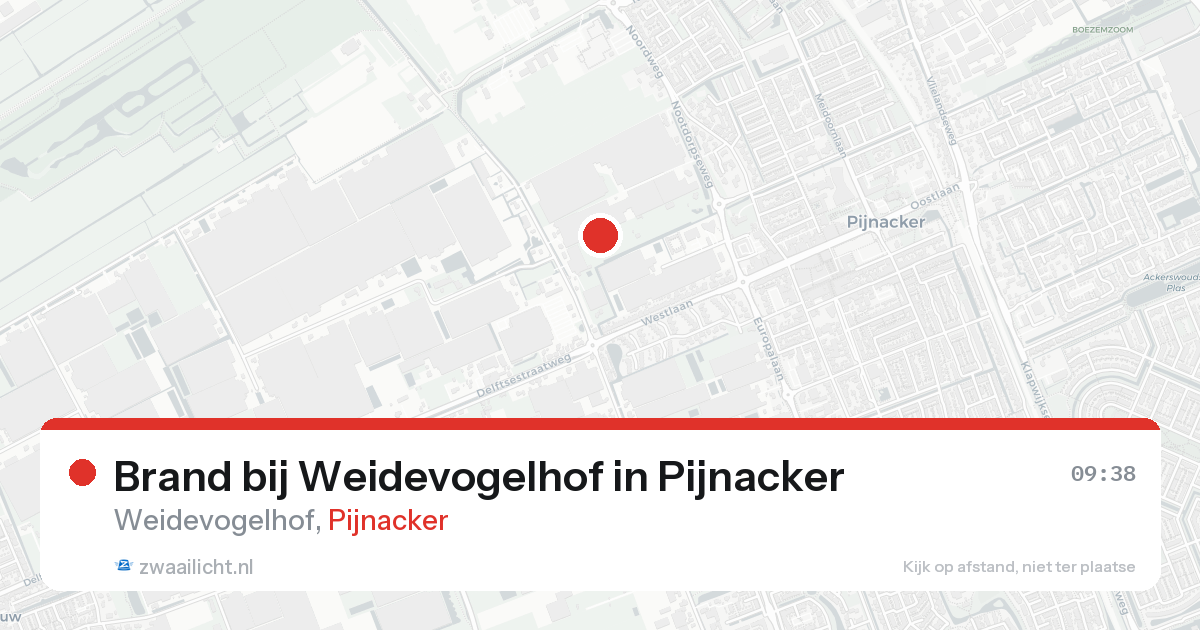 Brand bij Weidevogelhof in Pijnacker — 21 aug 2026