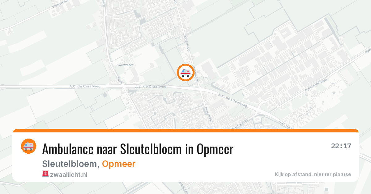 Ambulance naar Sleutelbloem in Opmeer — 27 mei 2026