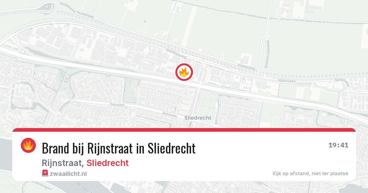 Brand bij Rijnstraat in Sliedrecht — 26 mei 2026