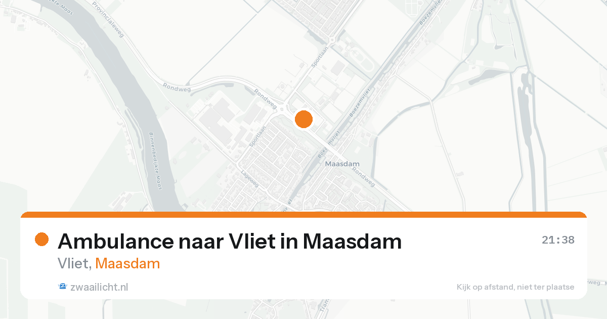 Ambulance naar Vliet in Maasdam — 16 aug 2026