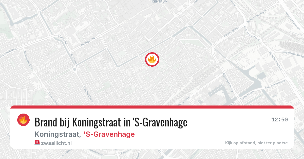 Brand bij Koningstraat in 'S-Gravenhage — 9 jun 2026