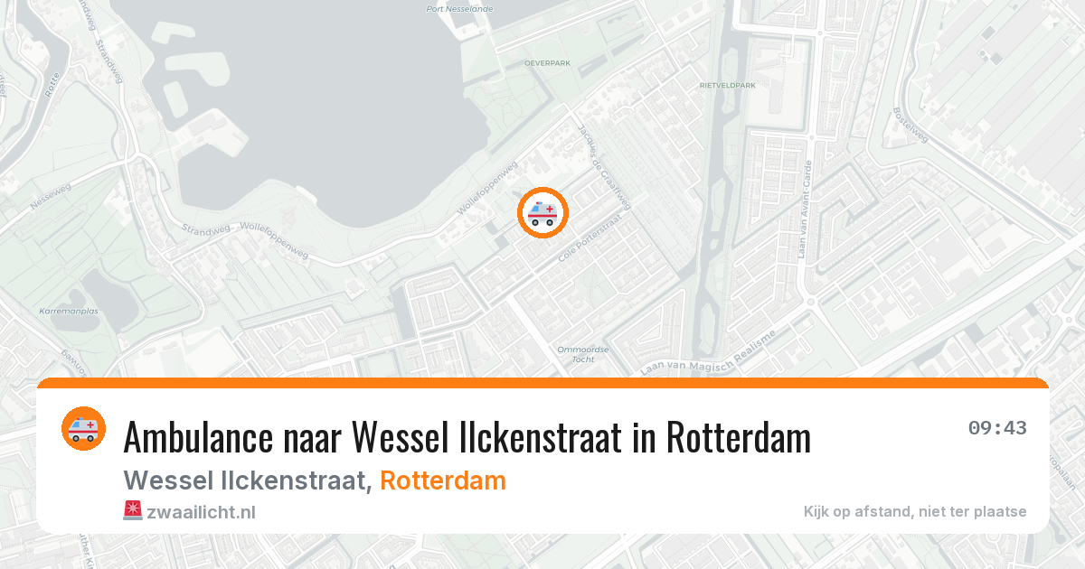 Ambulance naar Wessel Ilckenstraat in Rotterdam — 14 jun 2026
