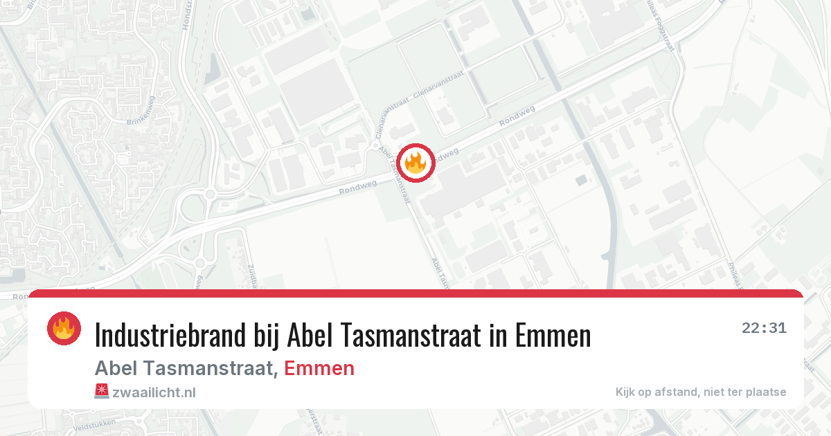 Industriebrand bij Abel Tasmanstraat in Emmen — 4 mrt 2026