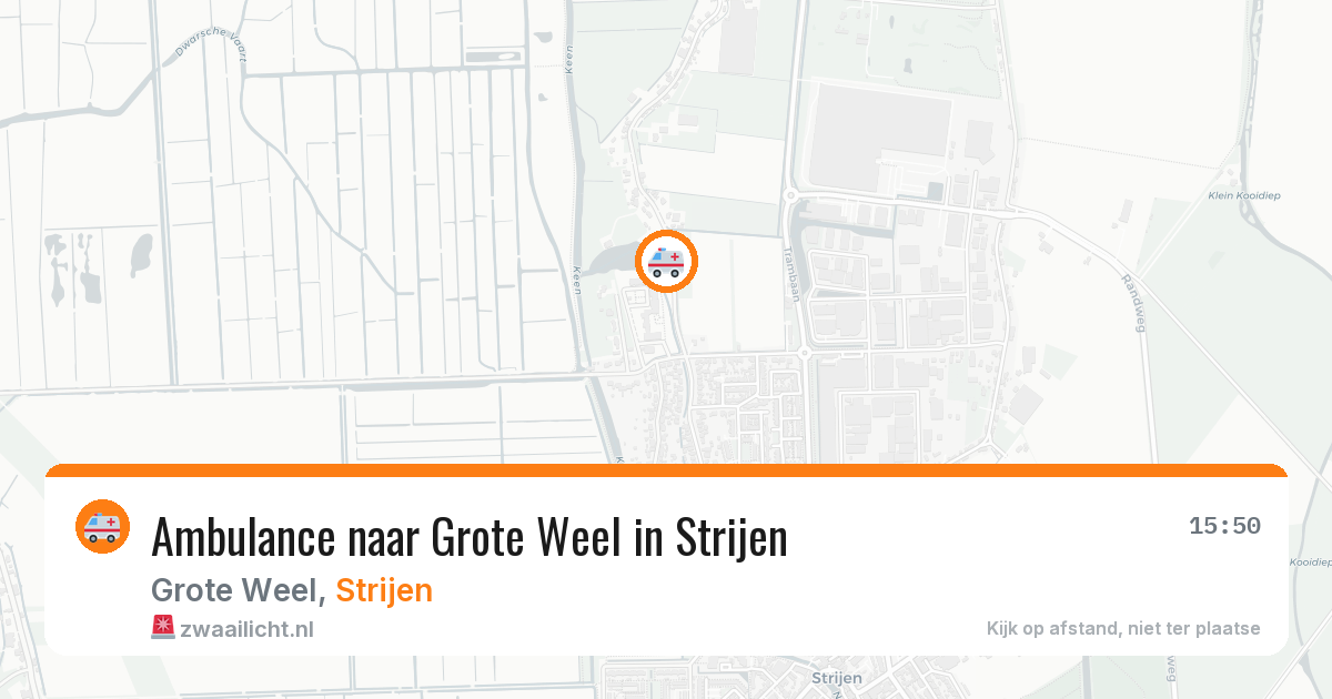 Ambulance naar Grote Weel in Strijen — 22 mei 2026