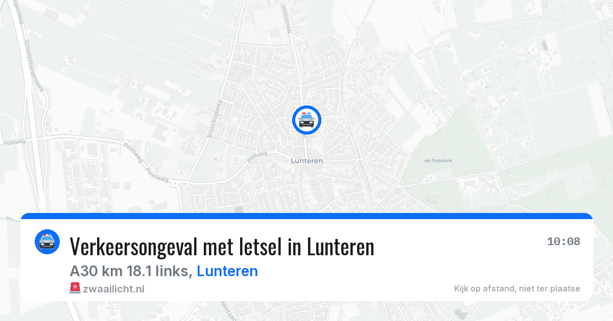 Verkeersongeval met letsel in Lunteren — 20 mei 2026