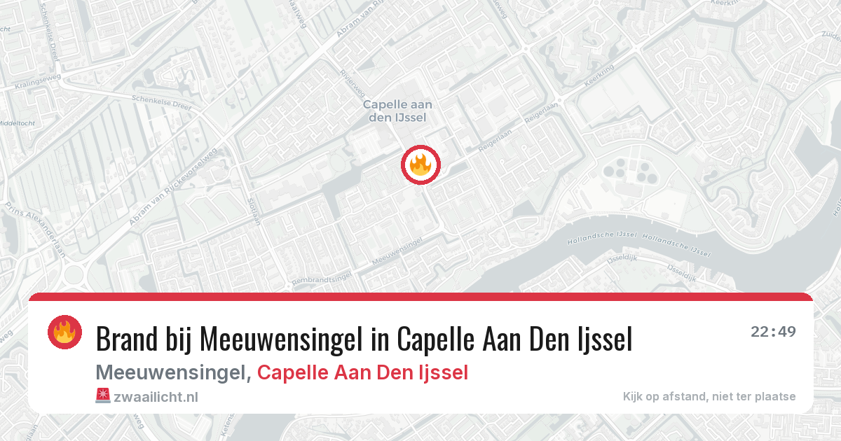 Brand bij Meeuwensingel in Capelle Aan Den Ijssel — 24 jun 2026