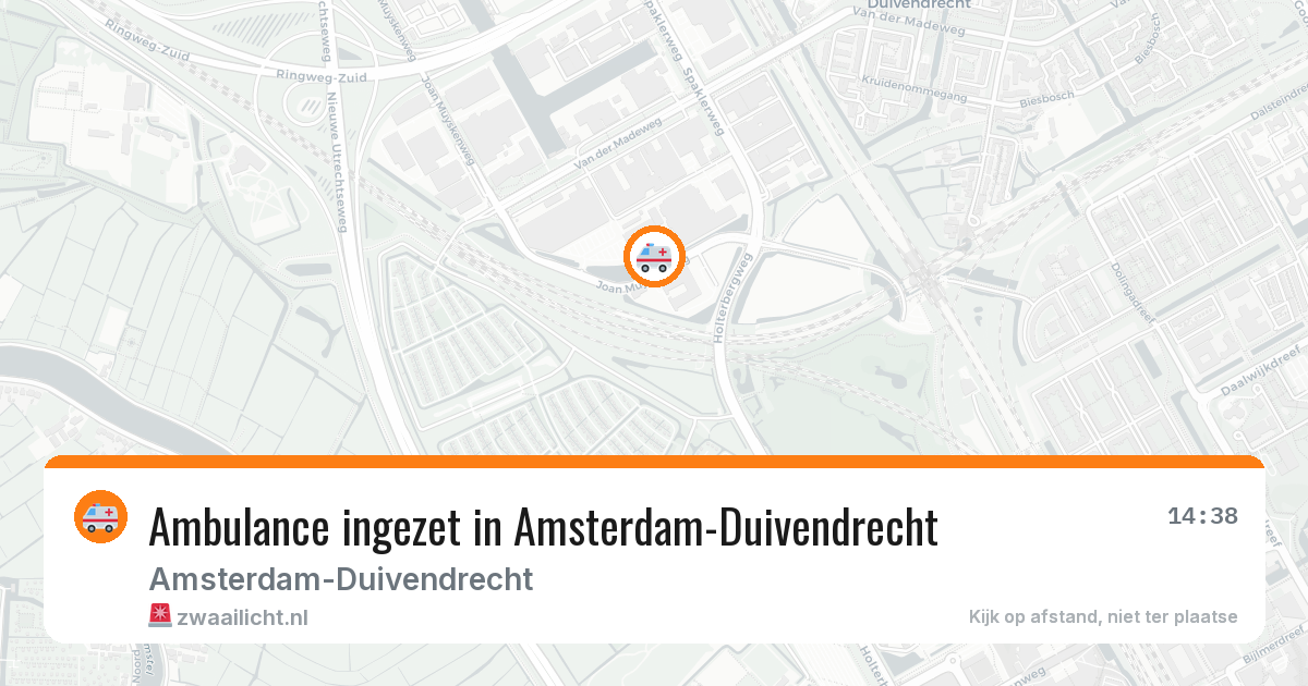 Ambulance ingezet in Amsterdam-Duivendrecht — 26 apr 2026