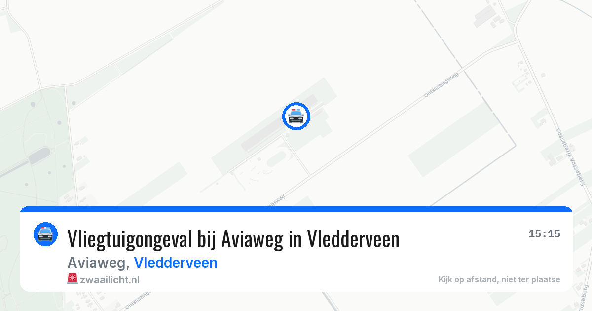 Vliegtuigongeval bij Aviaweg in Vledderveen — 29 jul 2026