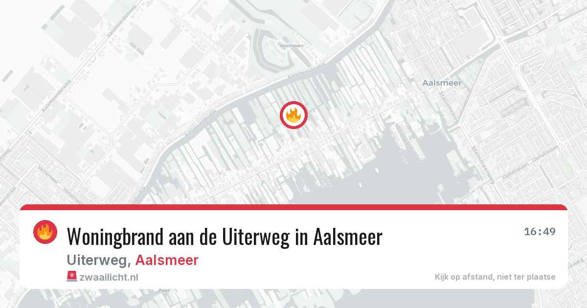 Woningbrand aan de Uiterweg in Aalsmeer — 29 mei 2026