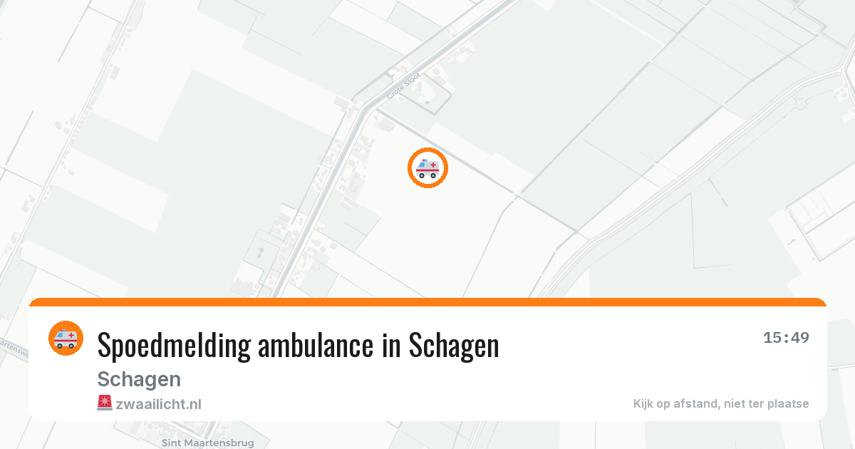 Spoedmelding ambulance in Schagen — 27 jun 2026