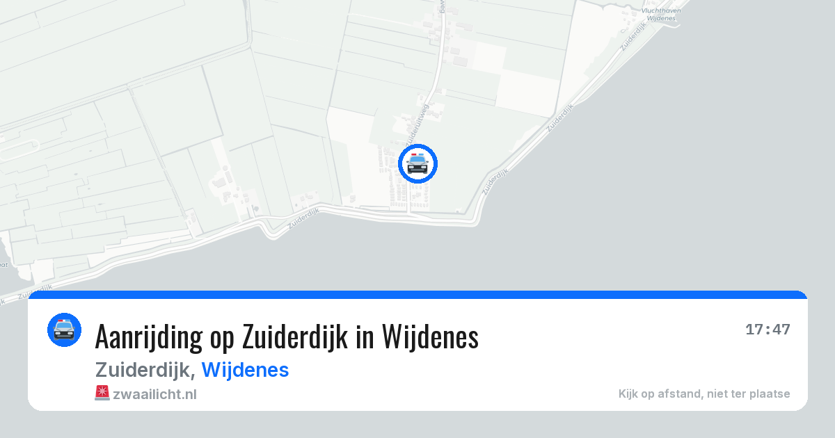 Aanrijding op Zuiderdijk in Wijdenes — 3 aug 2026