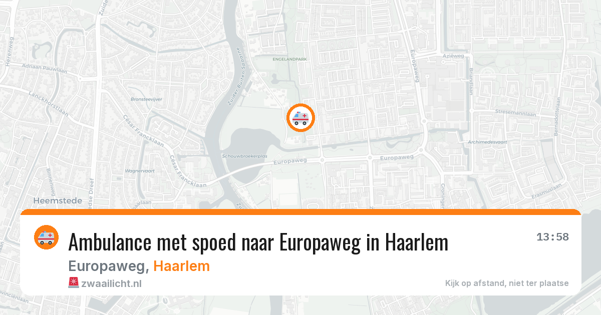 Ambulance met spoed naar Europaweg in Haarlem — 1 apr 2026