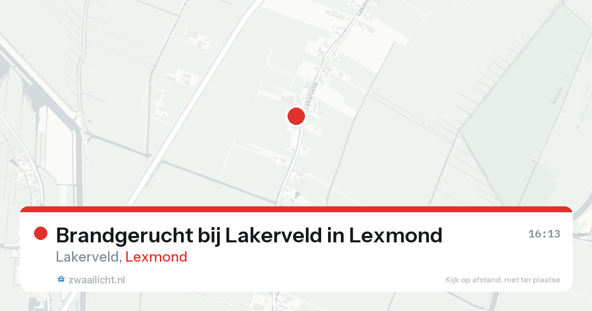 Brandgerucht bij Lakerveld in Lexmond — 22 aug 2026
