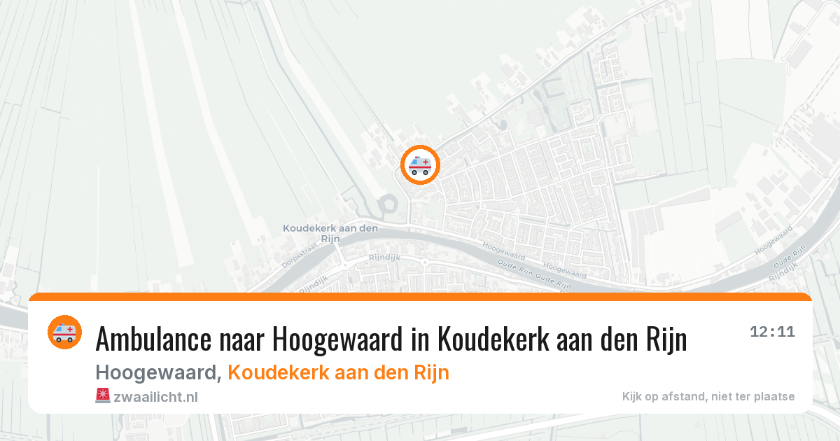 Ambulance naar Hoogewaard in Koudekerk aan den Rijn — 4 aug 2026