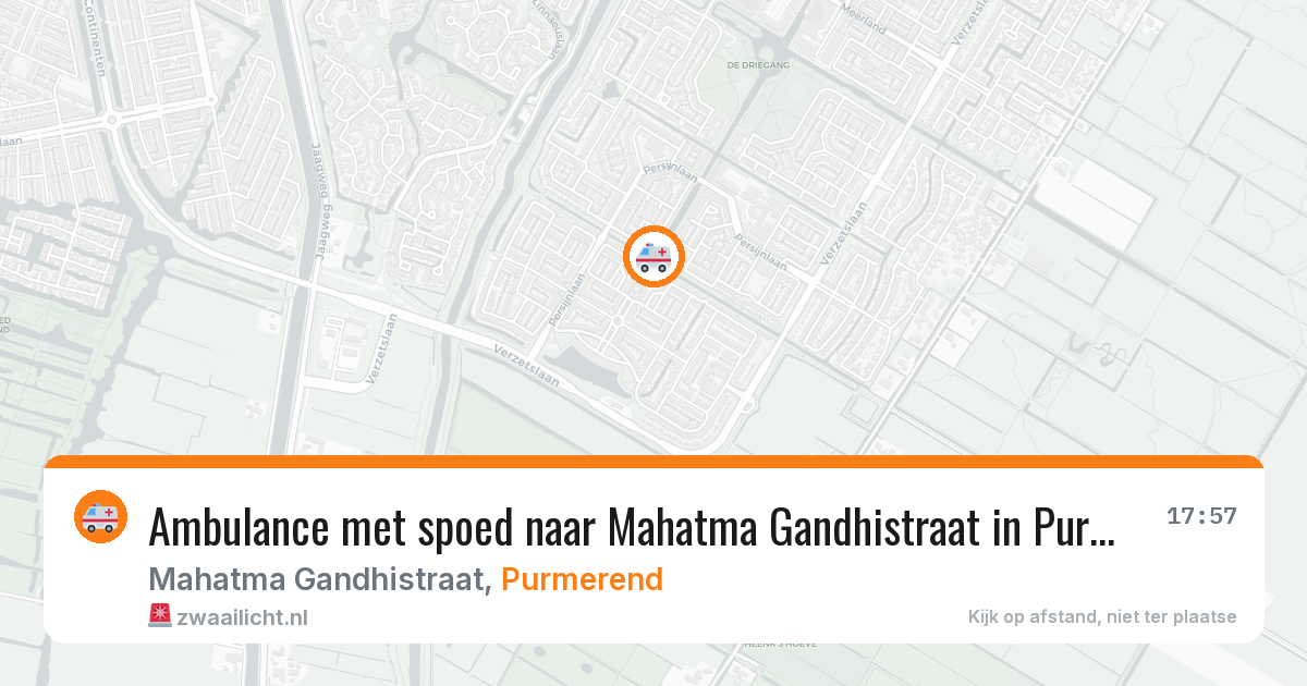 Ambulance met spoed naar Mahatma Gandhistraat in Purmerend — 14 jul 2026