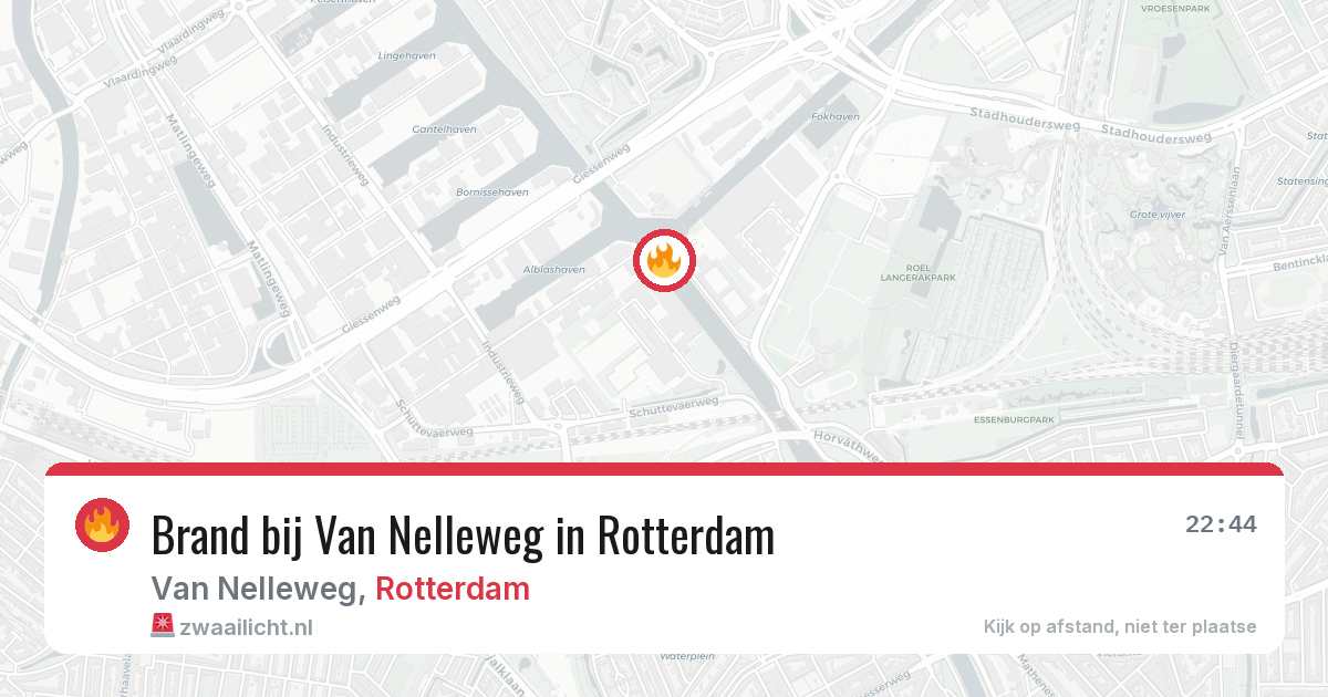 Brand bij Van Nelleweg in Rotterdam — 29 jun 2026