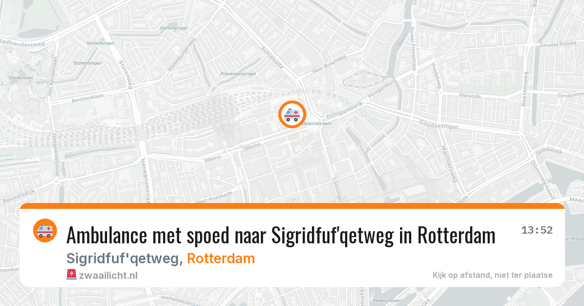 Ambulance met spoed naar Sigridfuf'qetweg in Rotterdam — 20 apr 2026