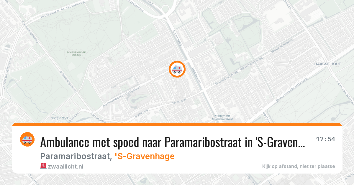Ambulance met spoed naar Paramaribostraat in 'S-Gravenhage — 3 aug 2026