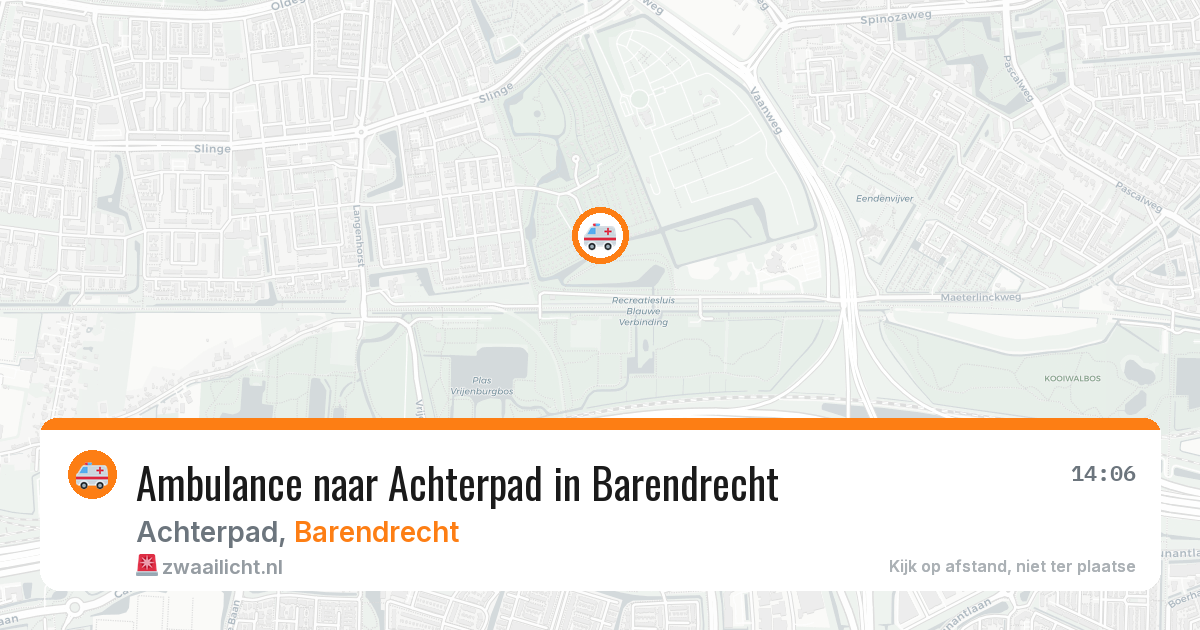 Ambulance naar Achterpad in Barendrecht — 30 jun 2026