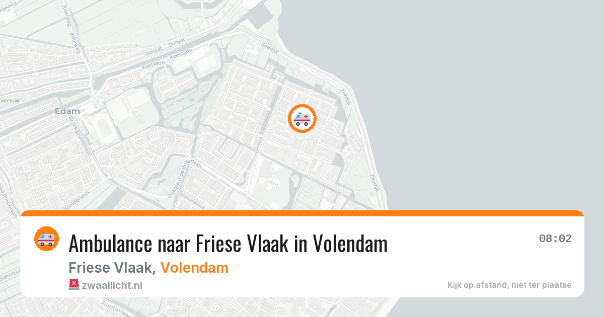 Ambulance naar Friese Vlaak in Volendam — 22 jul 2026