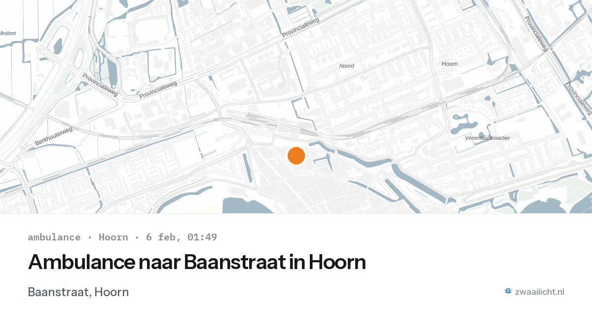 Ambulance naar Baanstraat in Hoorn — 6 feb 2026