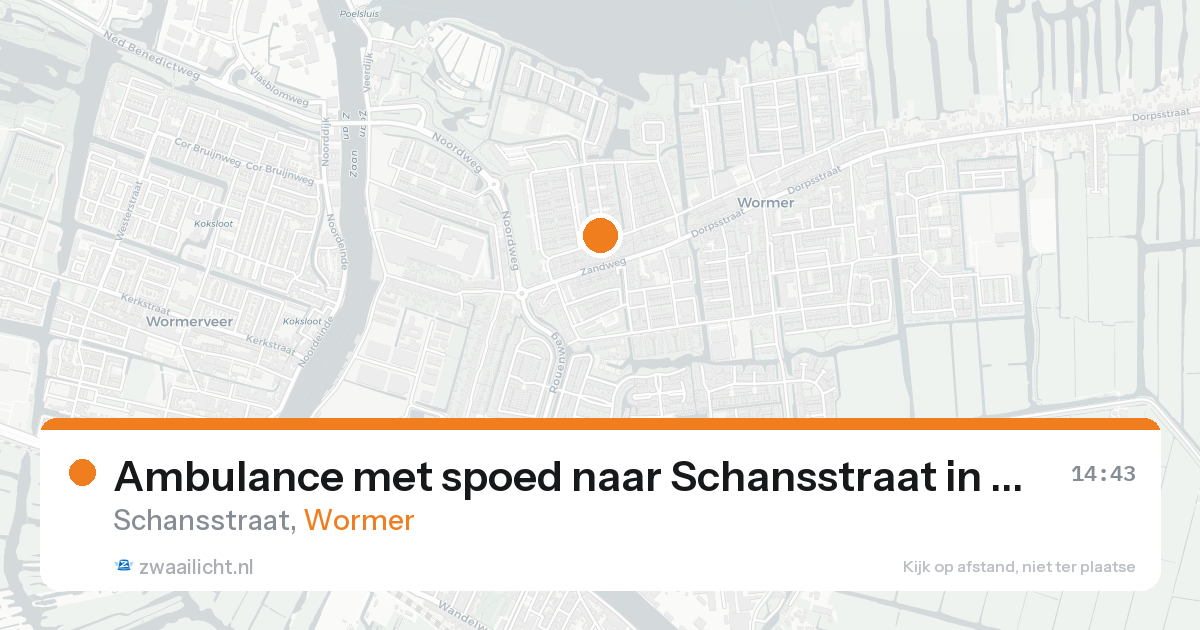 Ambulance met spoed naar Schansstraat in Wormer — 21 mei 2026