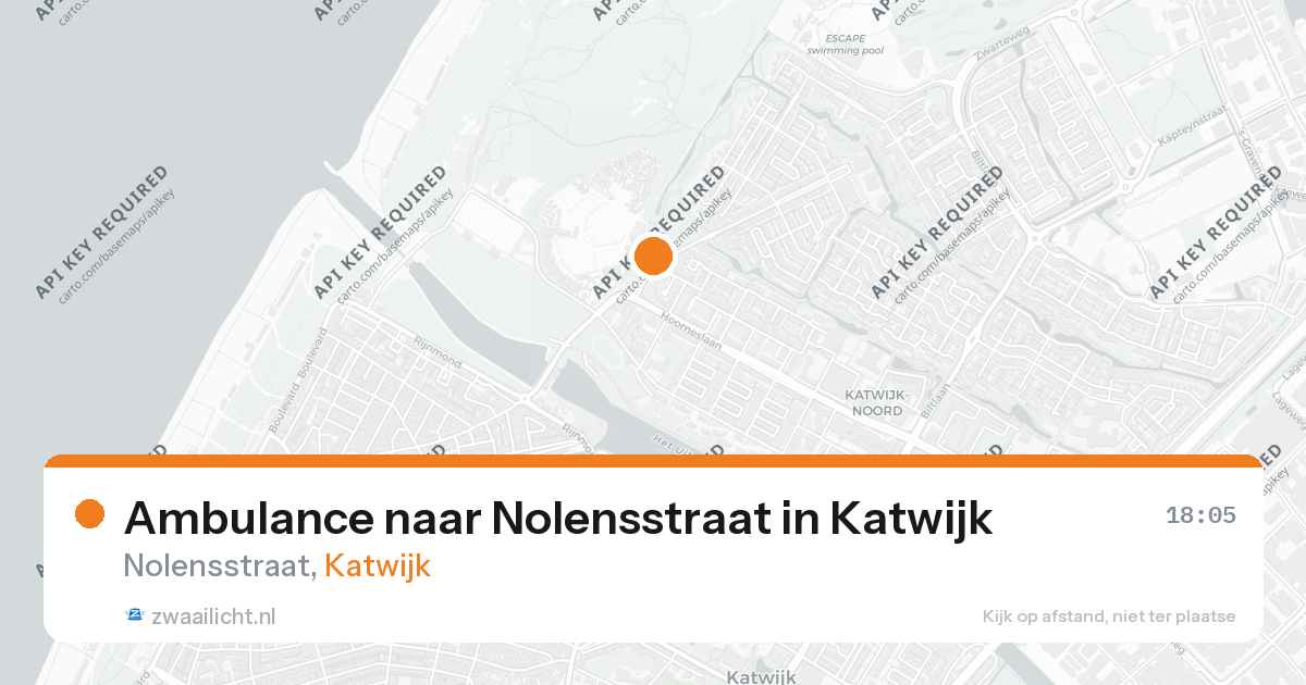 Ambulance naar Nolensstraat in Katwijk — 19 jul 2026
