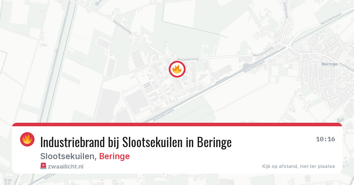 Industriebrand bij Slootsekuilen in Beringe — 14 jul 2026