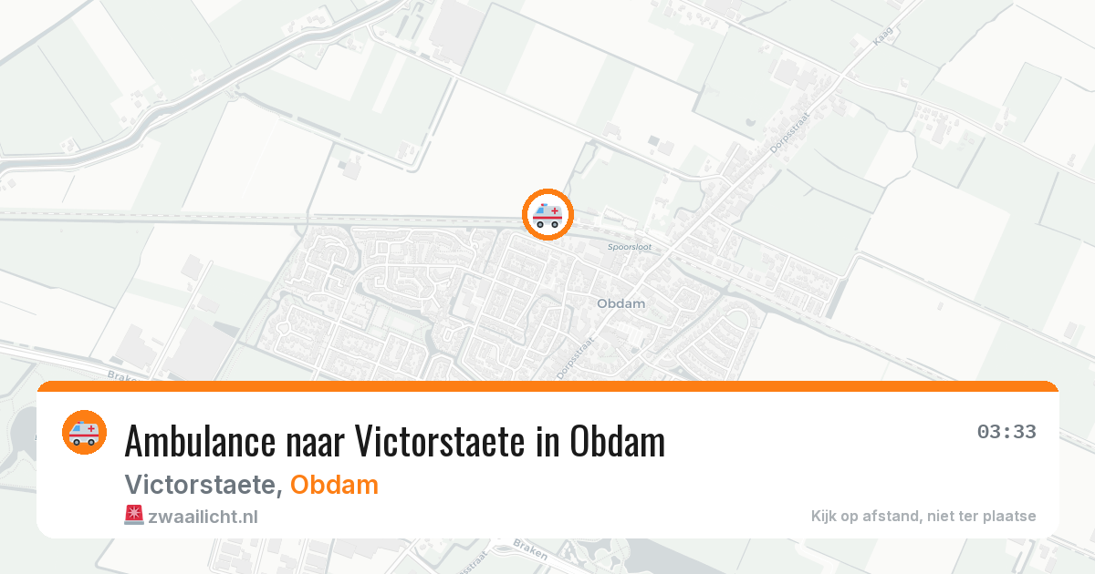 Ambulance naar Victorstaete in Obdam — 23 jul 2026