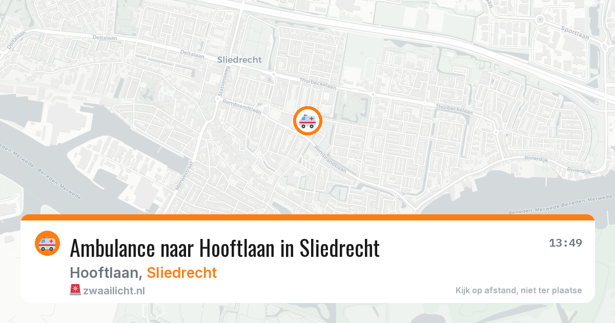 Ambulance naar Hooftlaan in Sliedrecht — 6 jun 2026
