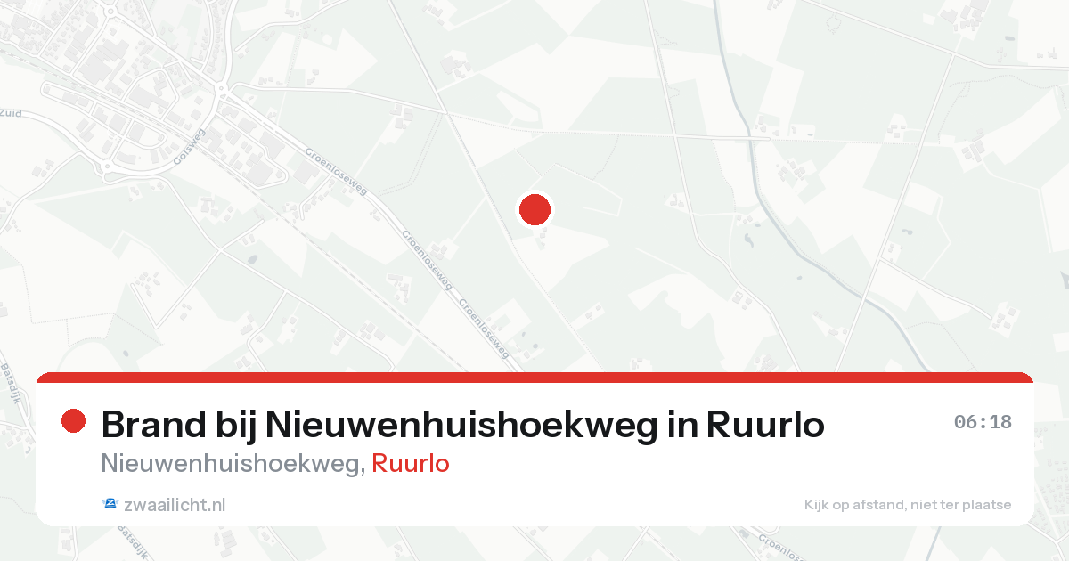 Brand bij Nieuwenhuishoekweg in Ruurlo — 25 mrt 2026