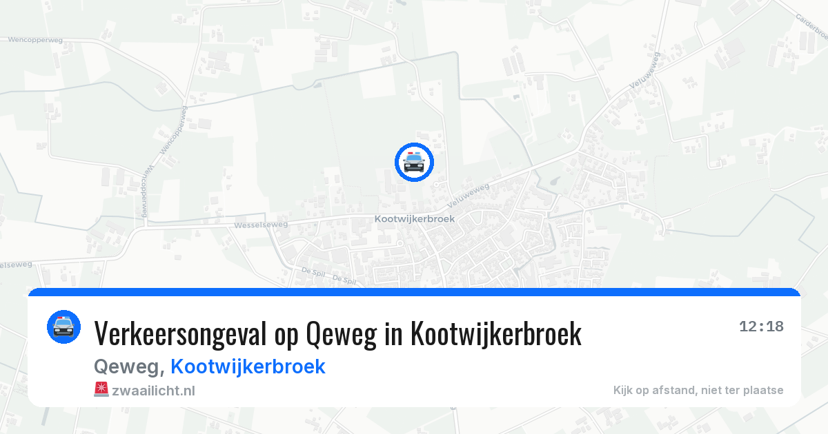 Verkeersongeval op Qeweg in Kootwijkerbroek — 10 apr 2026