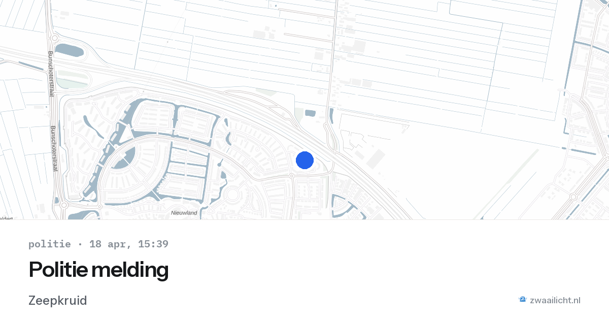 Politie melding — 18 apr 2026